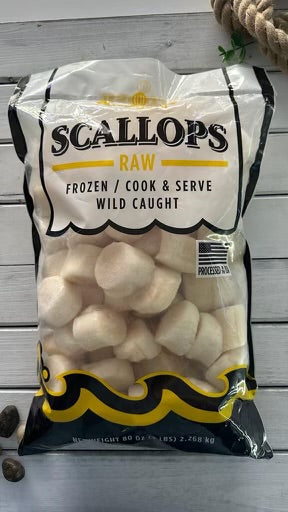 Scallops, USA, 10/20 Wild Caught, per lb
