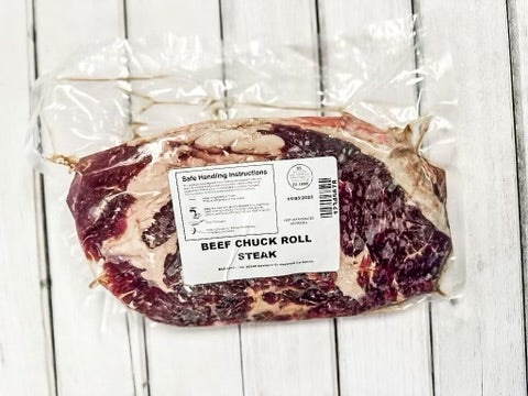 Beef Chuck Roll Steak, per lb