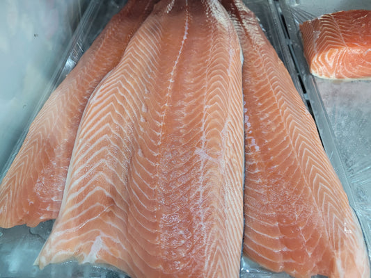 Frozen Atlantic Salmon Portions 8oz, per lb