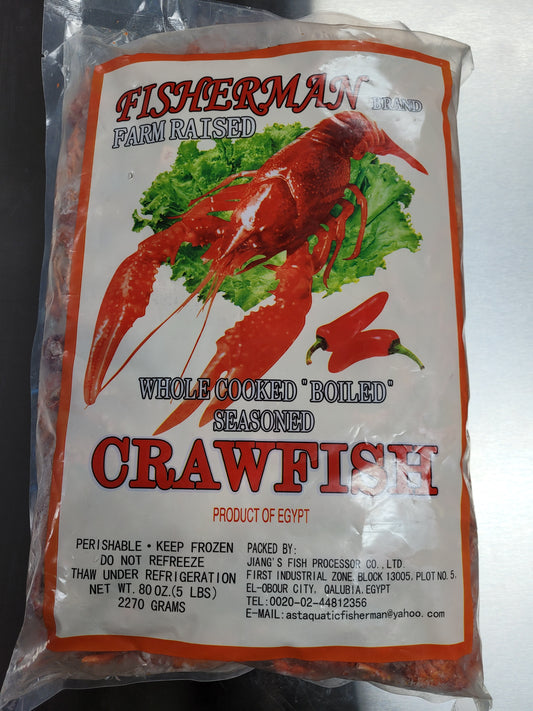 Whole Cooked & Boiled Crawfish, Frozen, 5lb